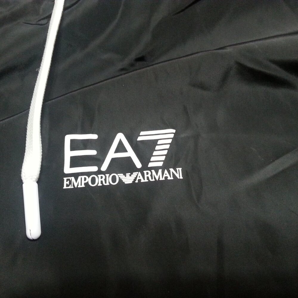 Emporio Armani EA7 Track Jacket Windbreaker Women's L/XL Athletic Rainbow Hooded - Picture 9 of 14